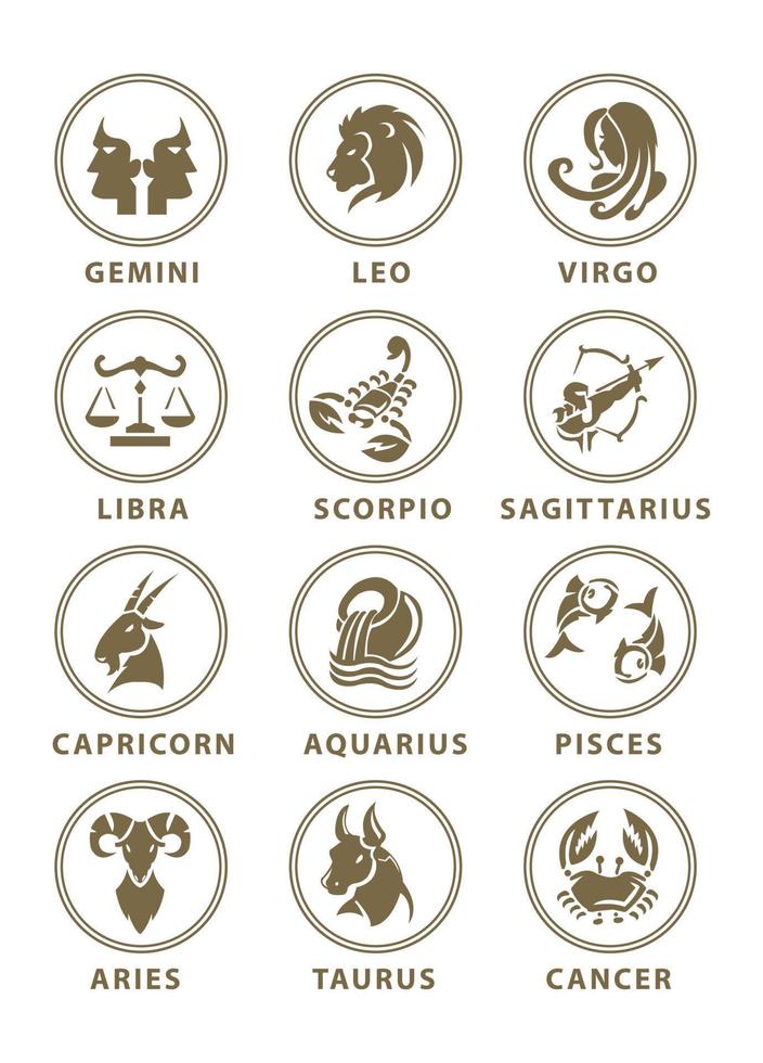 Zodiac symbol illustration vector