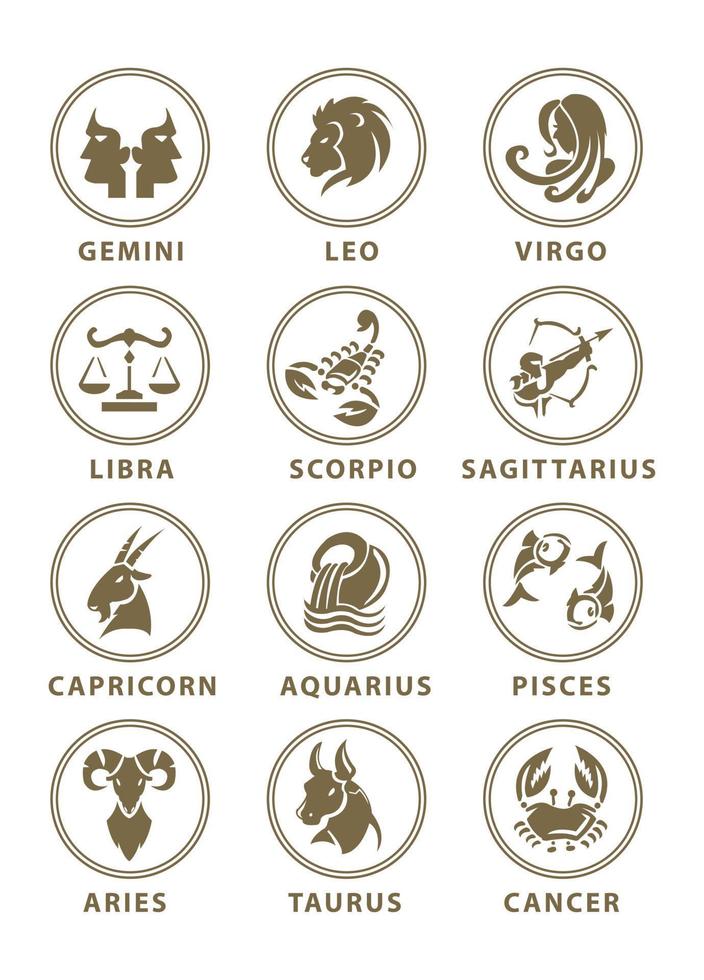 ilustración del símbolo del zodiaco vector