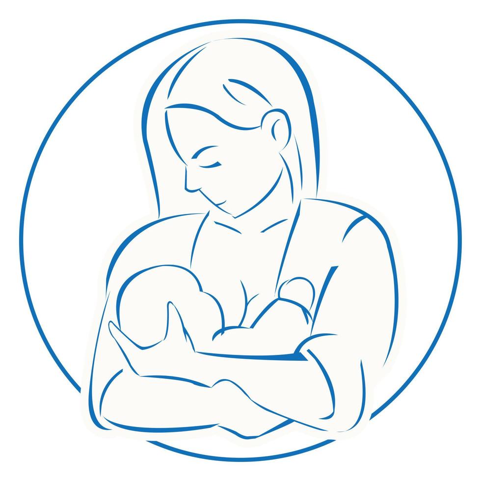 Breastfeeding vector illustration