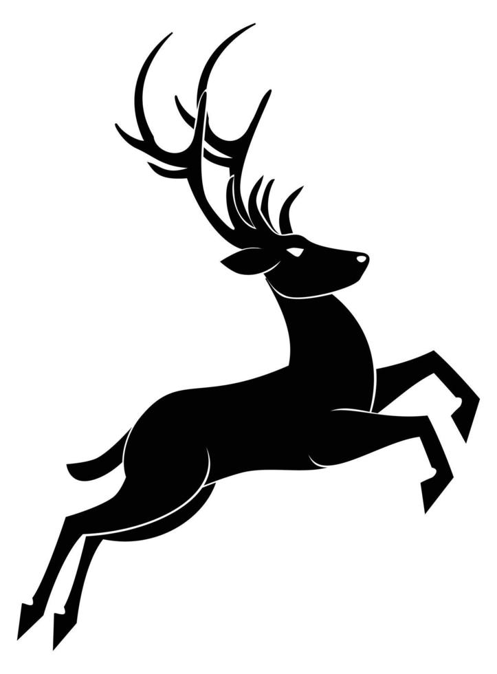 Deer pose illustration vector