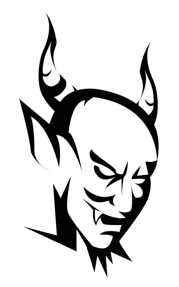 Devil head illustration 14201379 Vector Art at Vecteezy