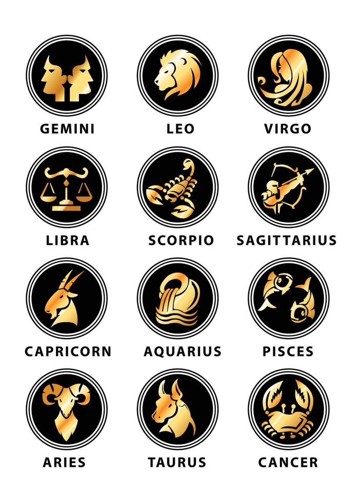 Zodiac signs sets vector