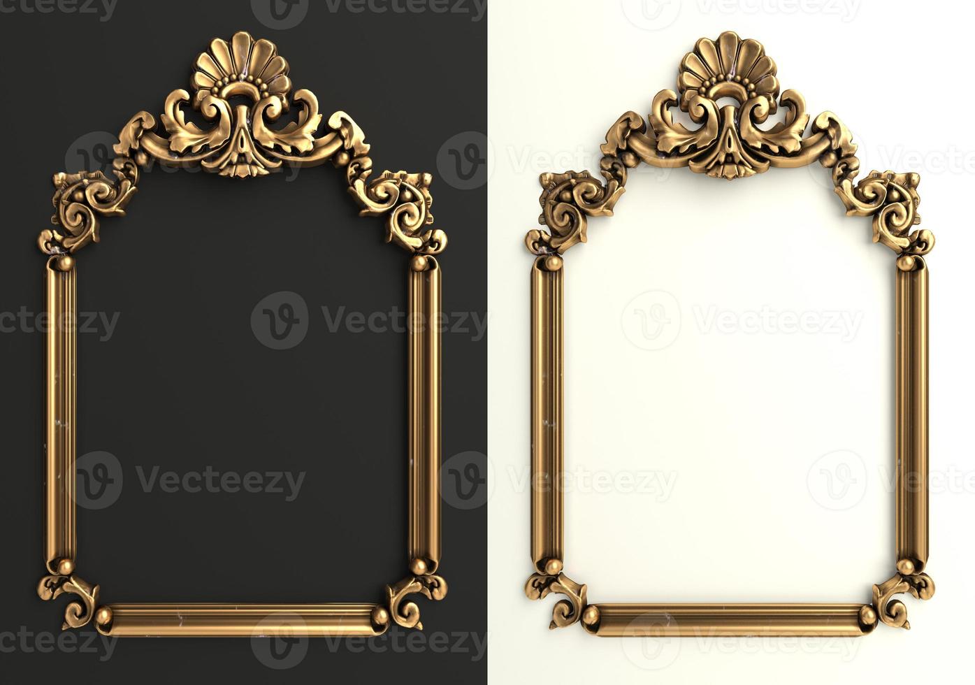 Classic golden frame baroque style cover postcard photo