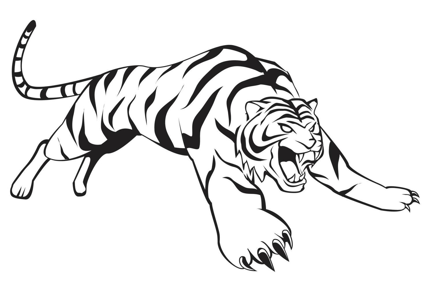 ilustración de símbolo de tigre vector