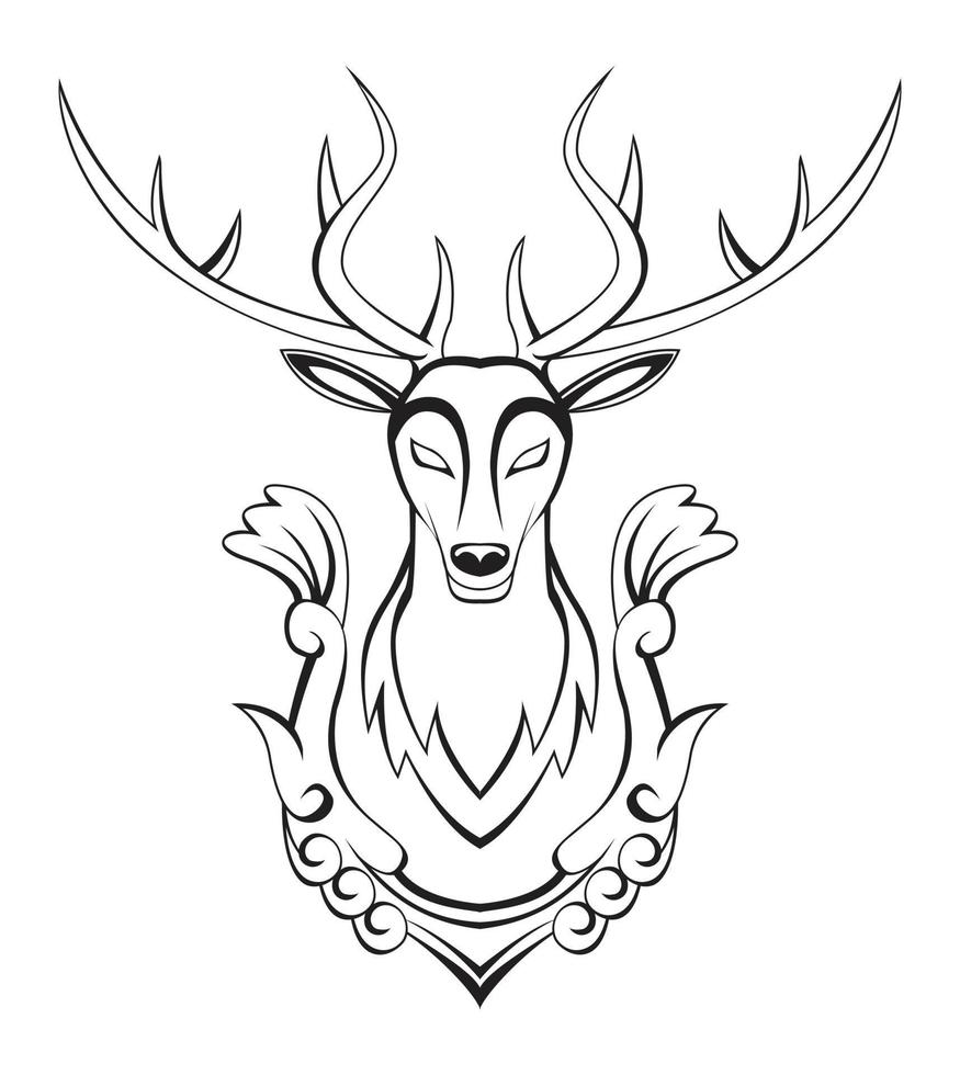 Deer symbol pose activity vector
