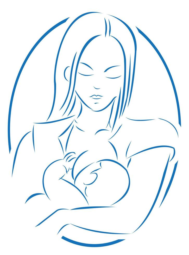Breastfeeding vector illustration