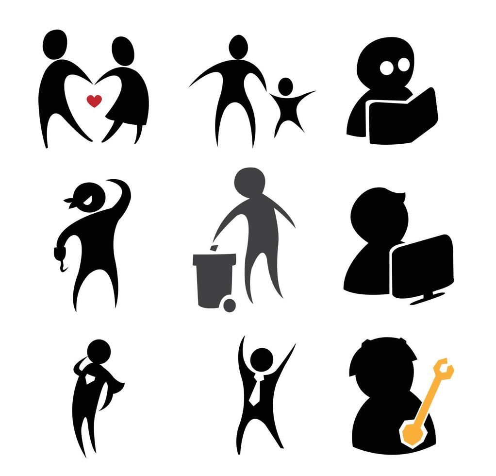 people sign symbol vector