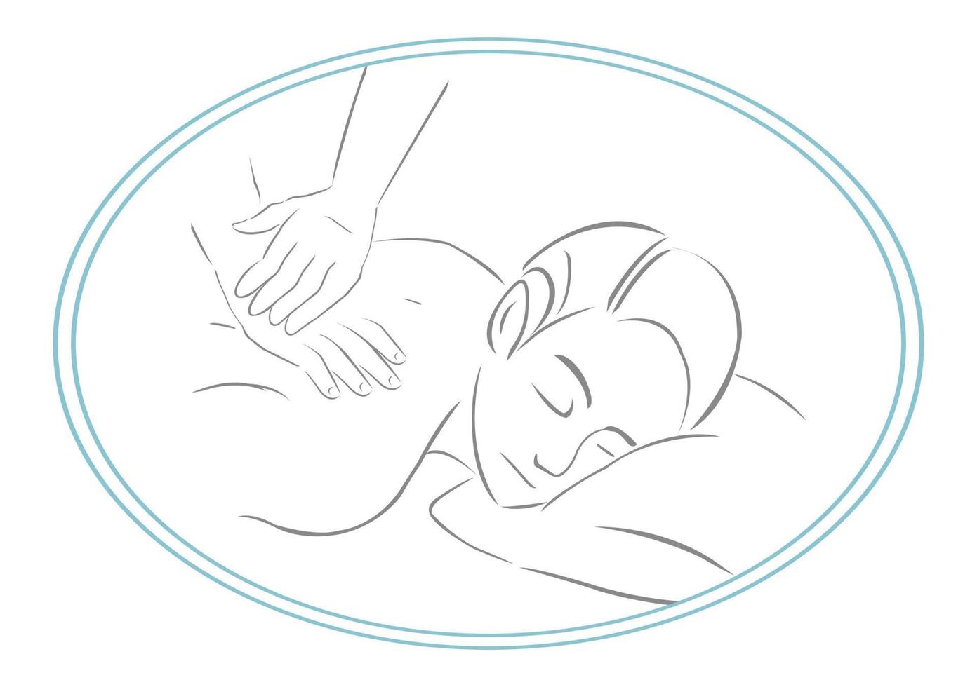 ilustración de cuerpo de masaje vector