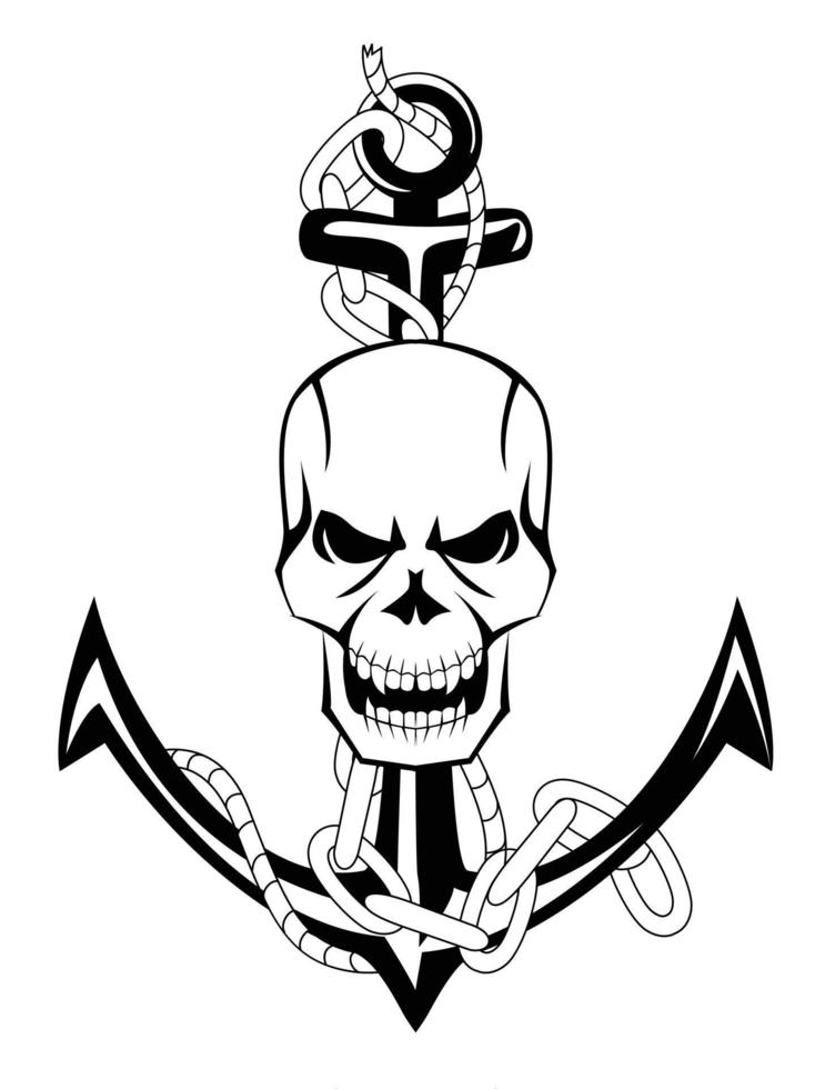 ilustración del símbolo del cráneo vector