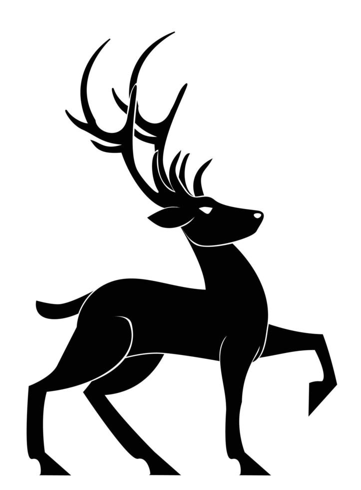 Deer symbol pose activity vector