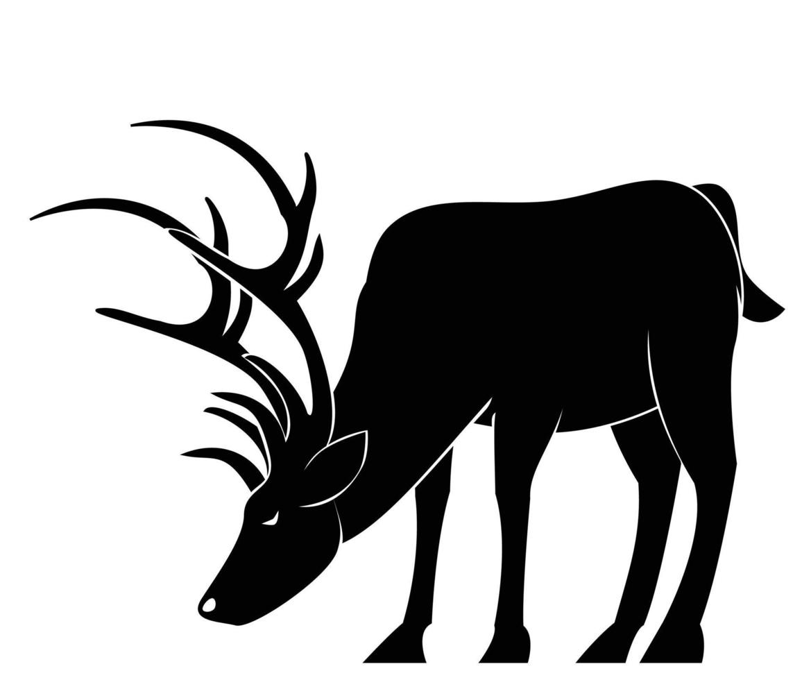 Deer symbol pose activity vector