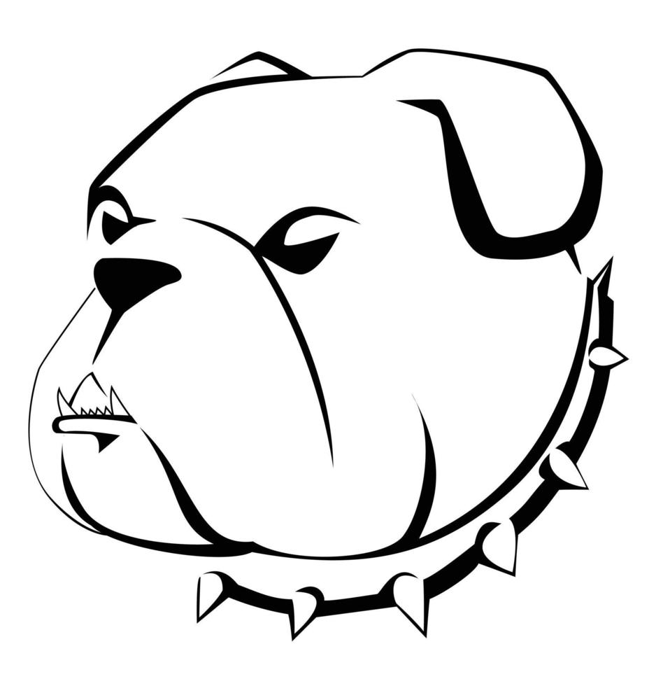 bulldog, vector, ilustración vector