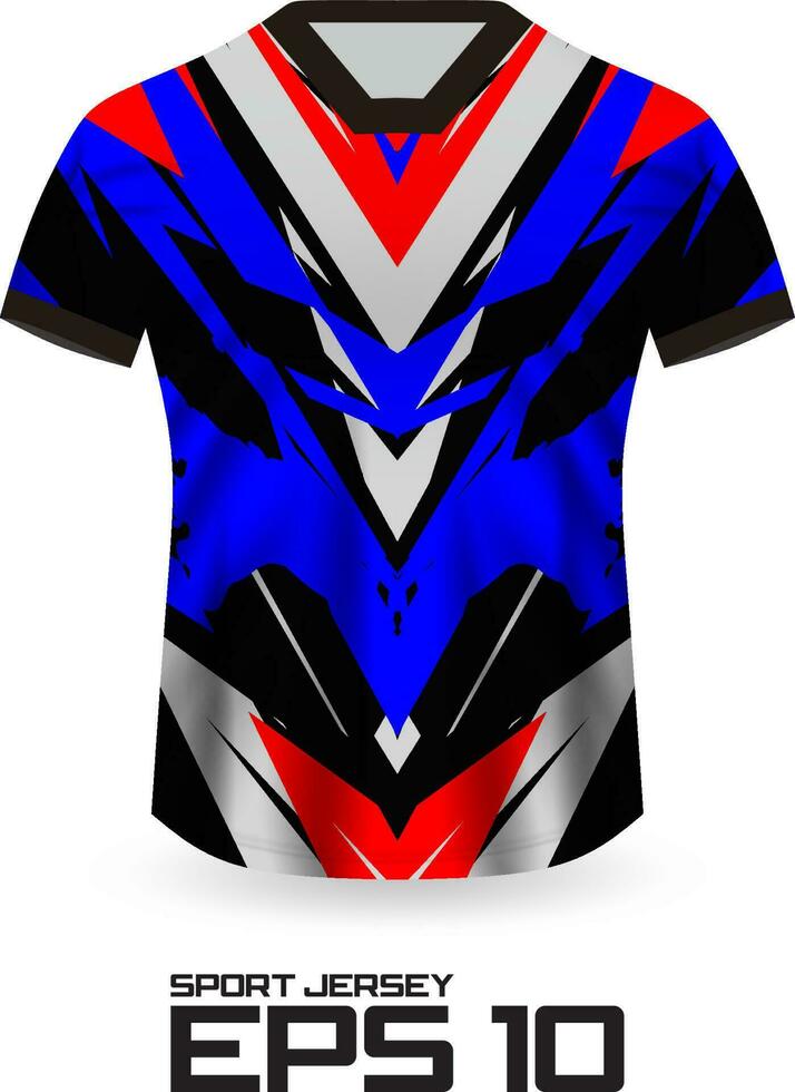 Racing Jersey Shirt Design Concept for Sports Team Uniform vector