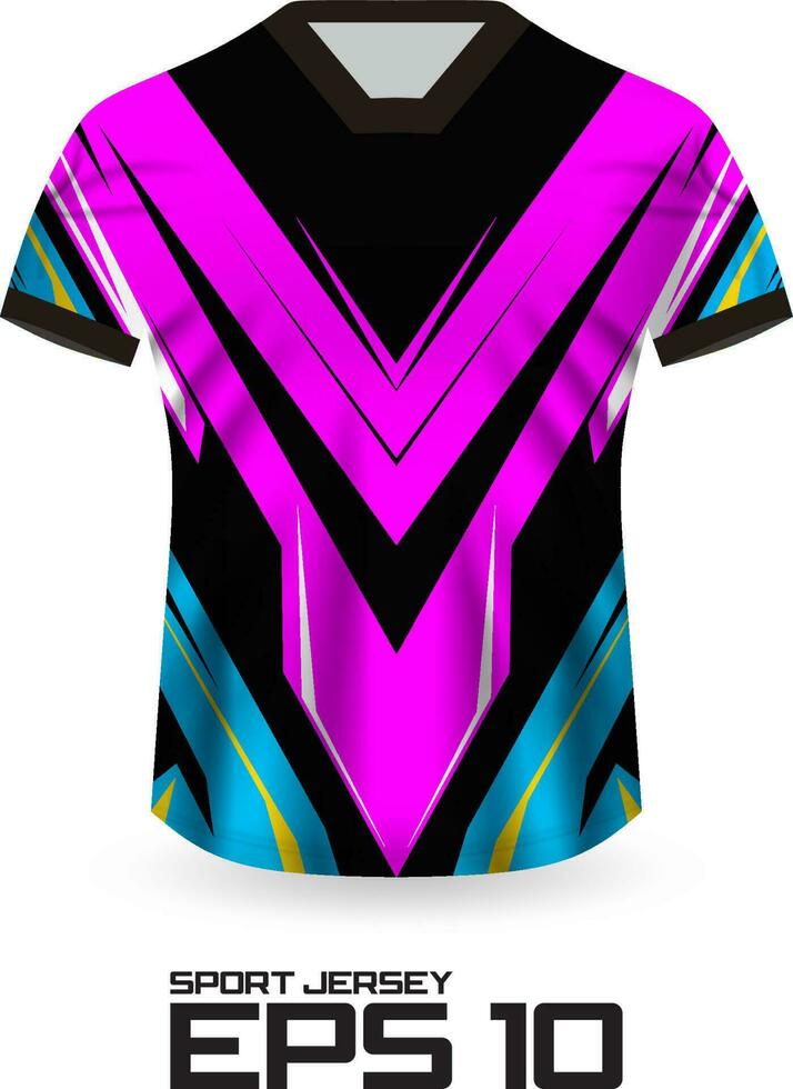 Racing Jersey Shirt Design Concept for Sports Team Uniform vector