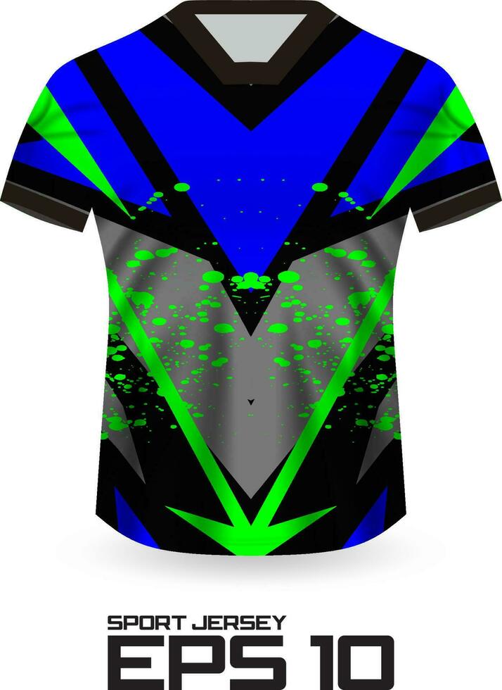 Racing Jersey Shirt Design Concept for Sports Team Uniform vector