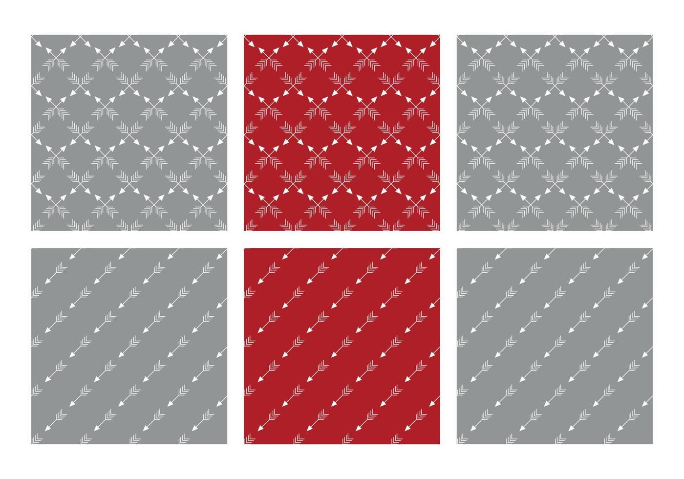 Collection geometric seamless patterns with arrows .vector illustration vector