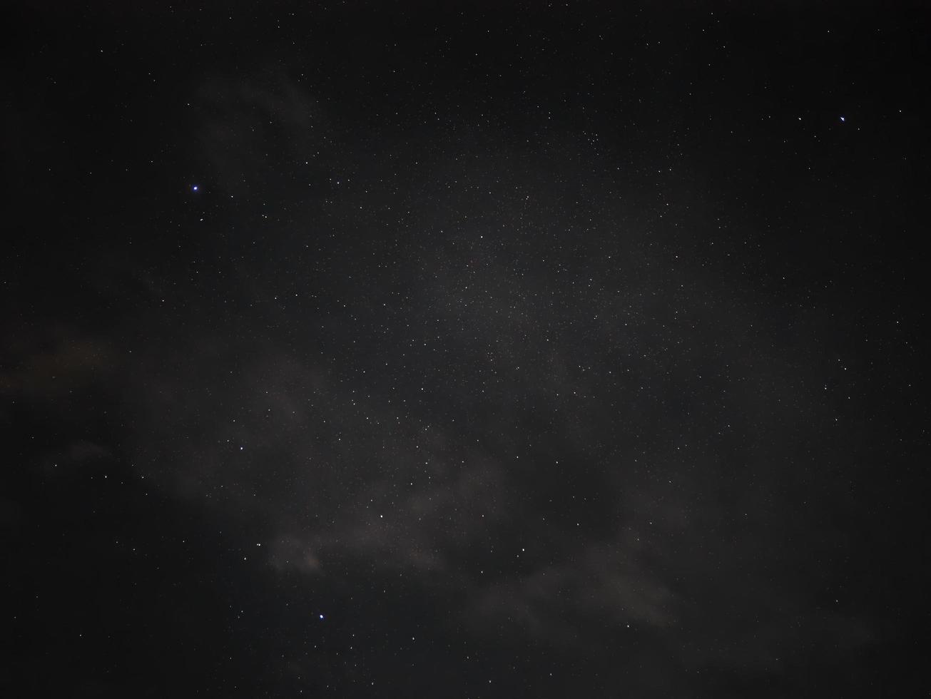 vista de ángulo bajo del cielo estrellado nocturno y polvo espacial en el universo, cosmos, fondo oscuro, toma nocturna de la constelación foto