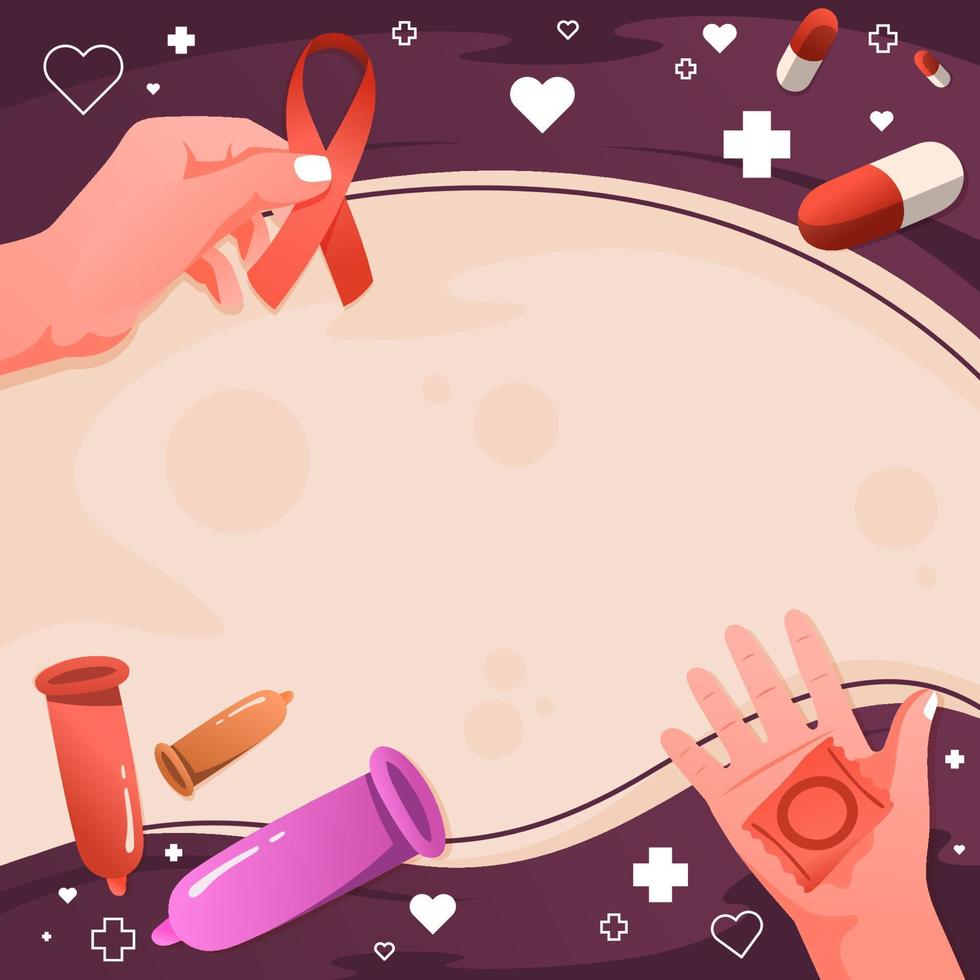 World AIDS Day Element Background vector