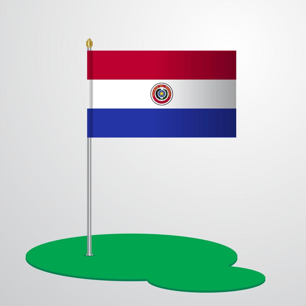 Paraguay Flag Pole vector