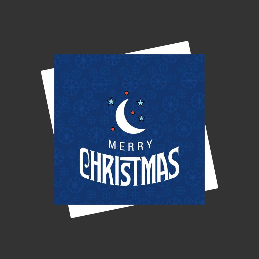 Christmas card design with elegant design and blue background vector