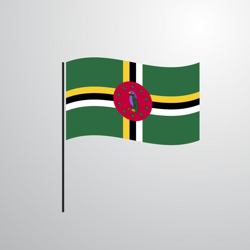 Dominica waving Flag vector