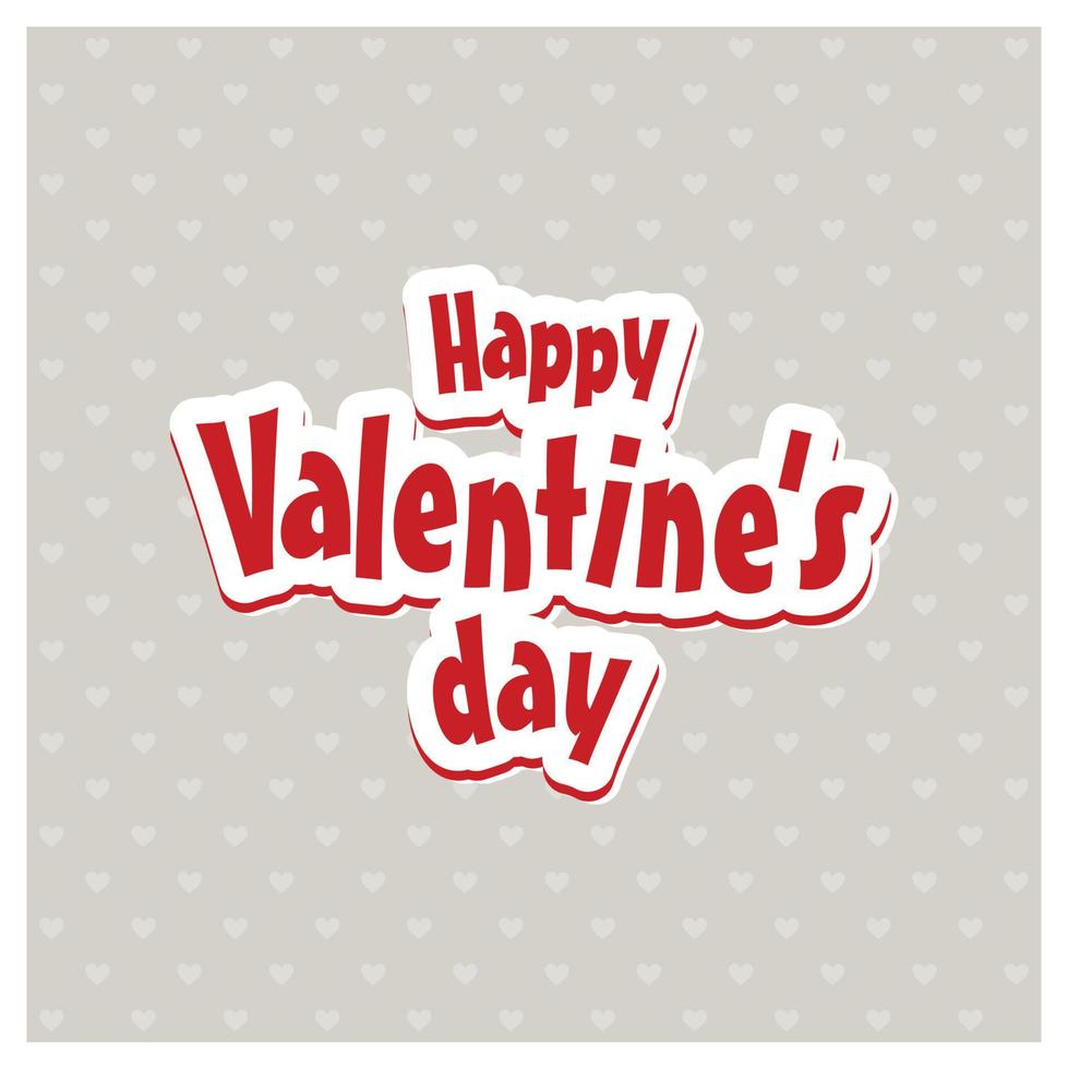 Valentine's day design typography and card with elegent design vector