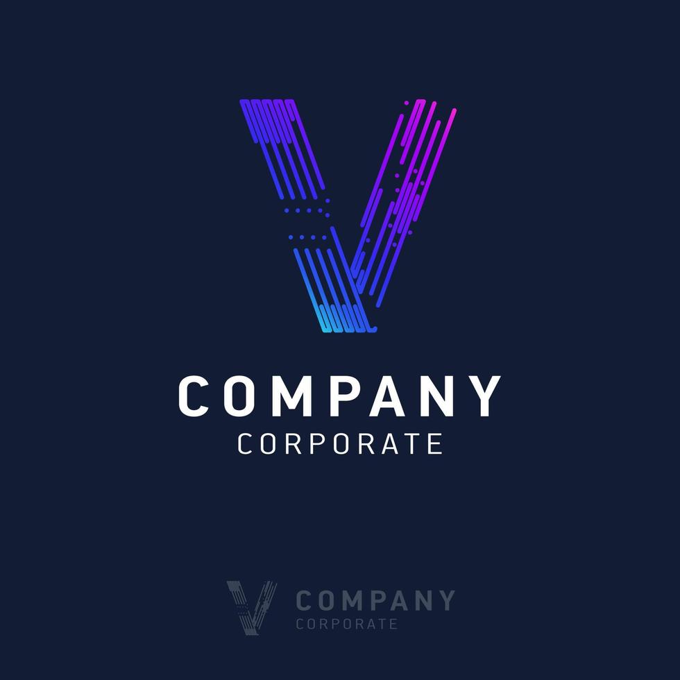 v diseño de logotipo de empresa con vector de tarjeta de visita