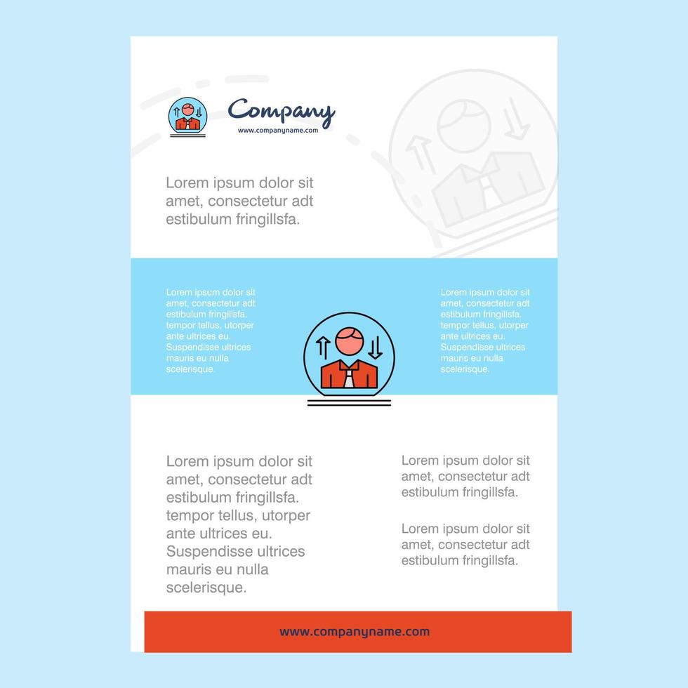 Template layout for Avatar comany profile annual report presentations leaflet Brochure Vector Background