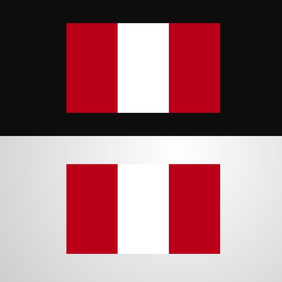 Peru Flag banner design vector