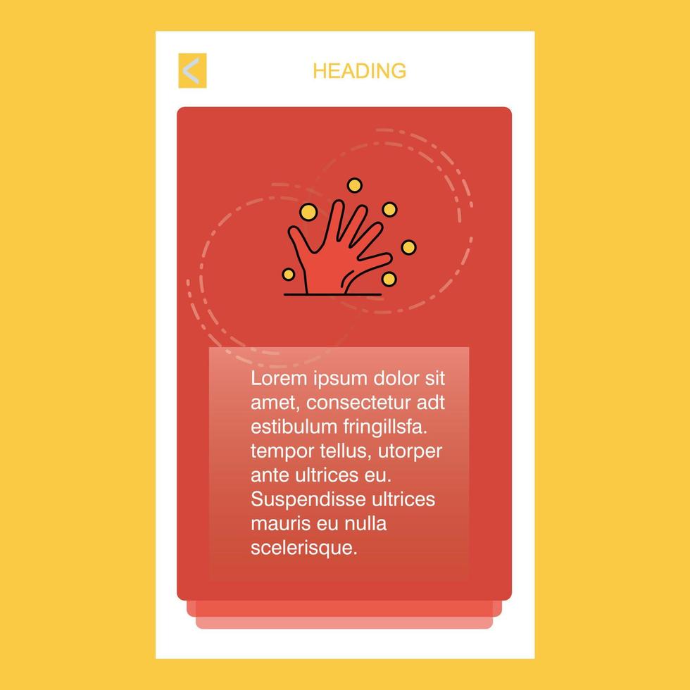 Magical hands mobile vertical banner design design Vector