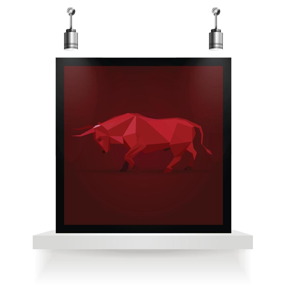 Bull design with light background vector