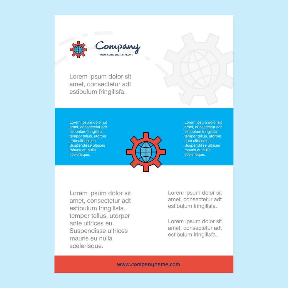Template layout for Internet setting comany profile annual report presentations leaflet Brochure Vector Background