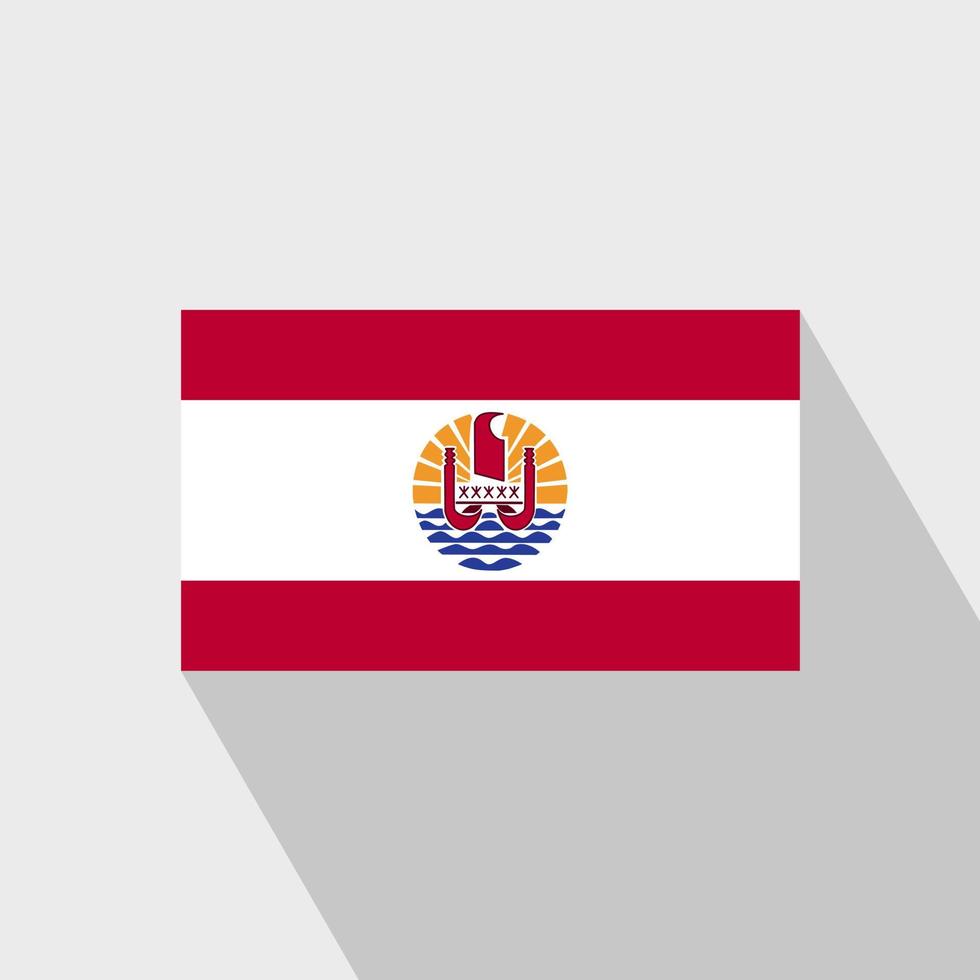 French Polynesia flag Long Shadow design vector