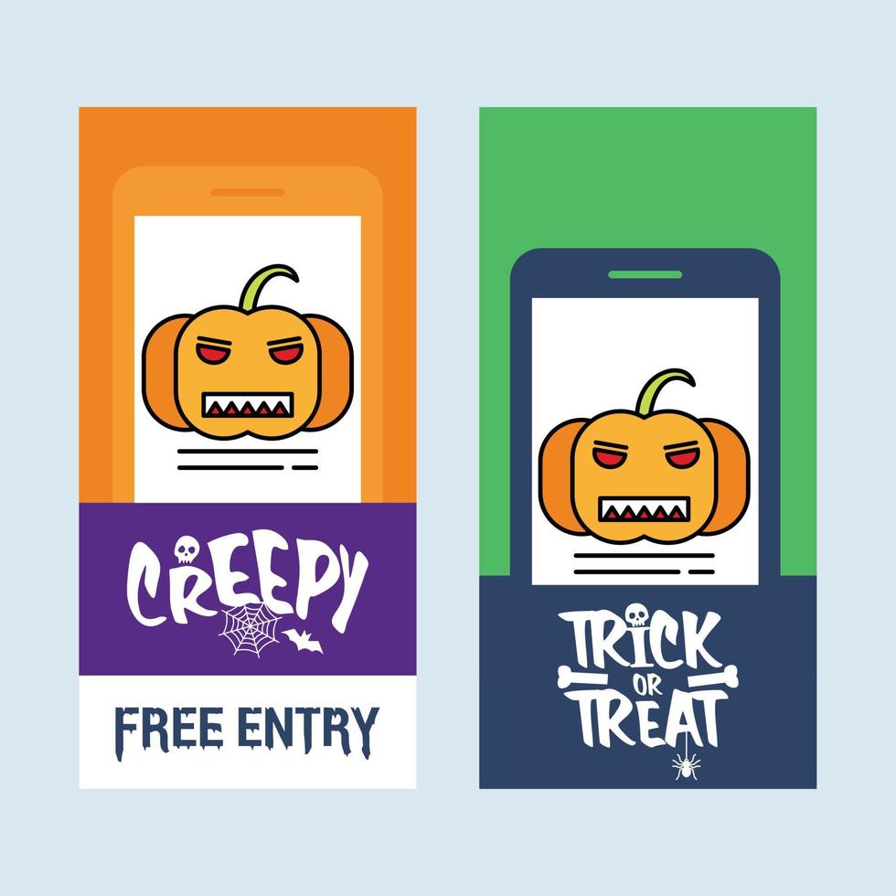 Happy Halloween invitation design with pumpkin vector