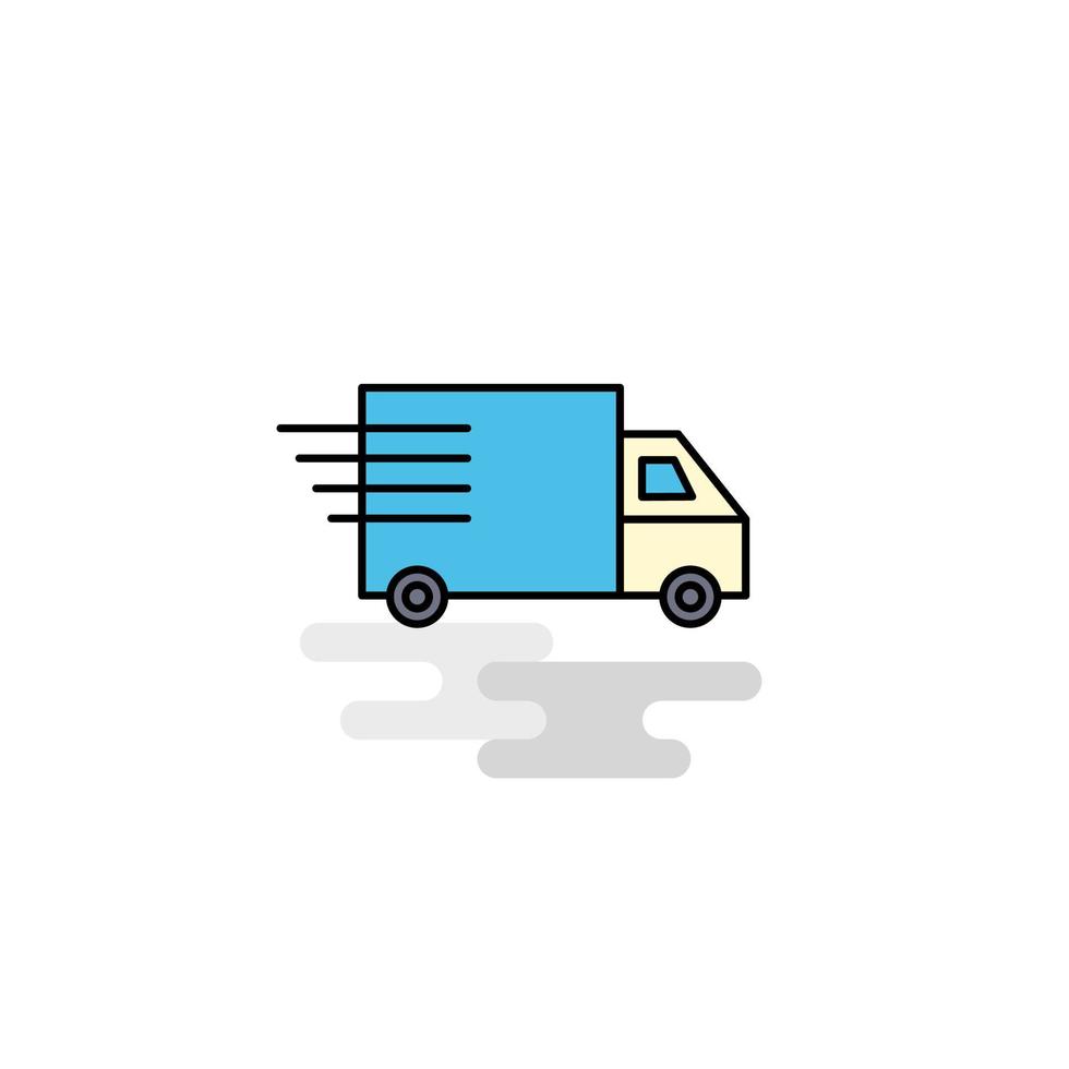 Flat Truck Icon Vector