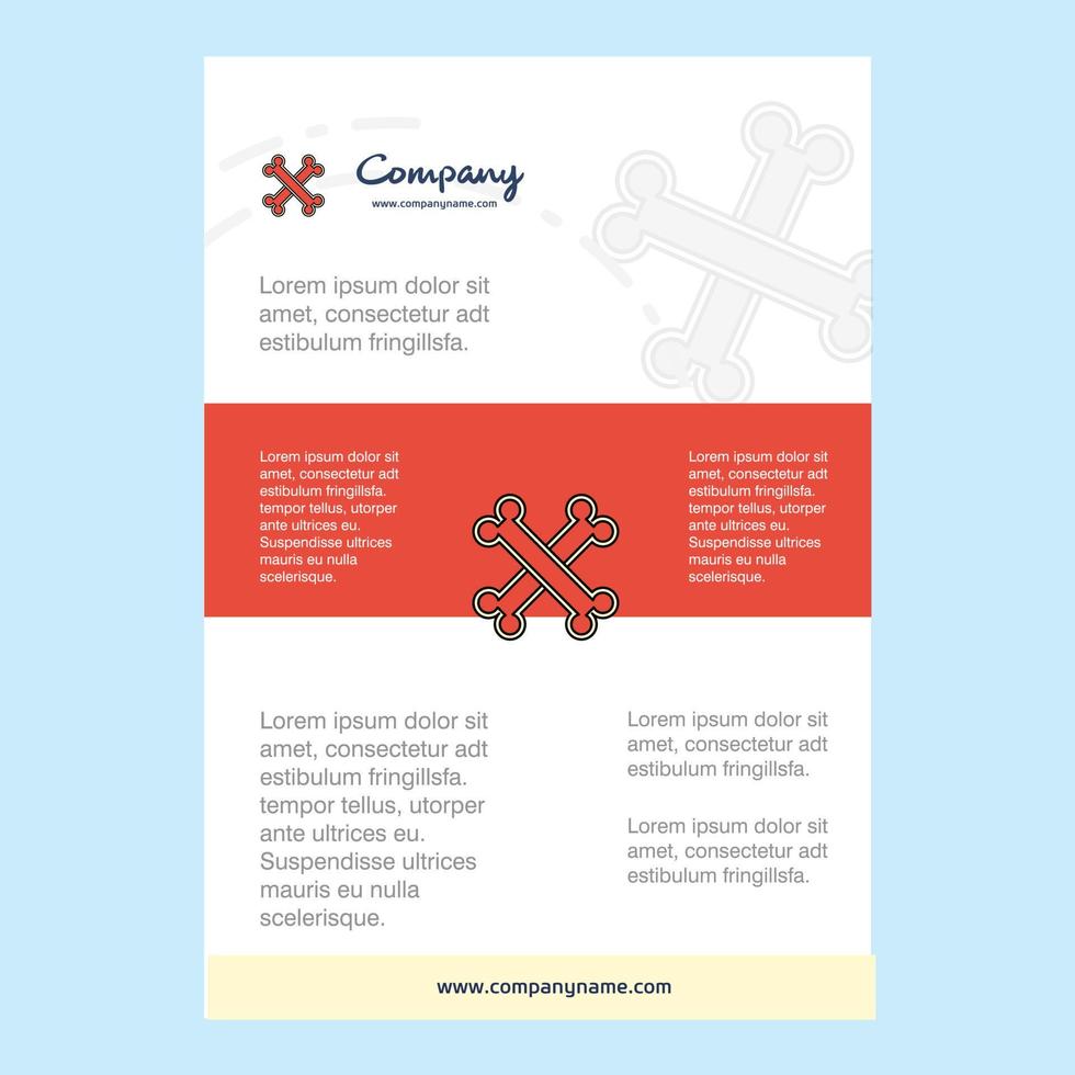 Template layout for Bones comany profile annual report presentations leaflet Brochure Vector Background