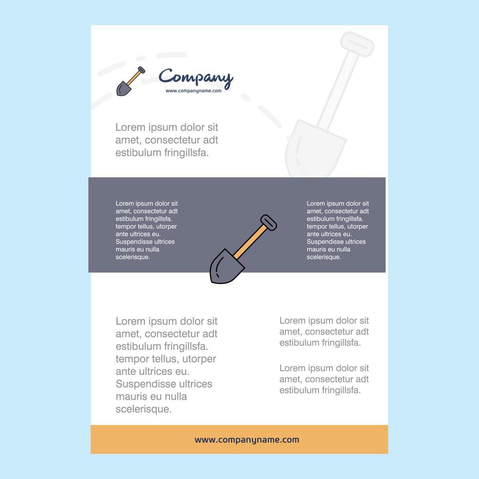 Template layout for Spade comany profile annual report presentations leaflet Brochure Vector Background