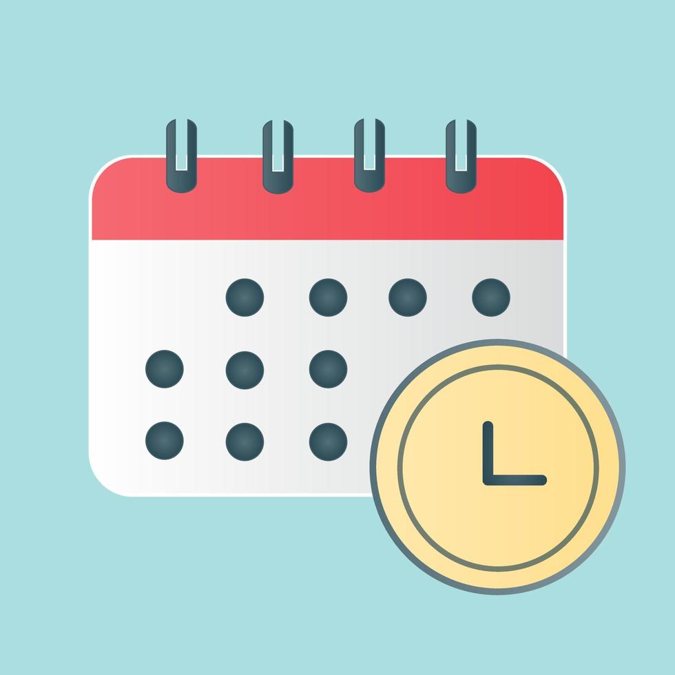 Calendar deadline or event reminder notification vector icon notice, flat cartoon. concept for your website design, logo, app. vector illustration