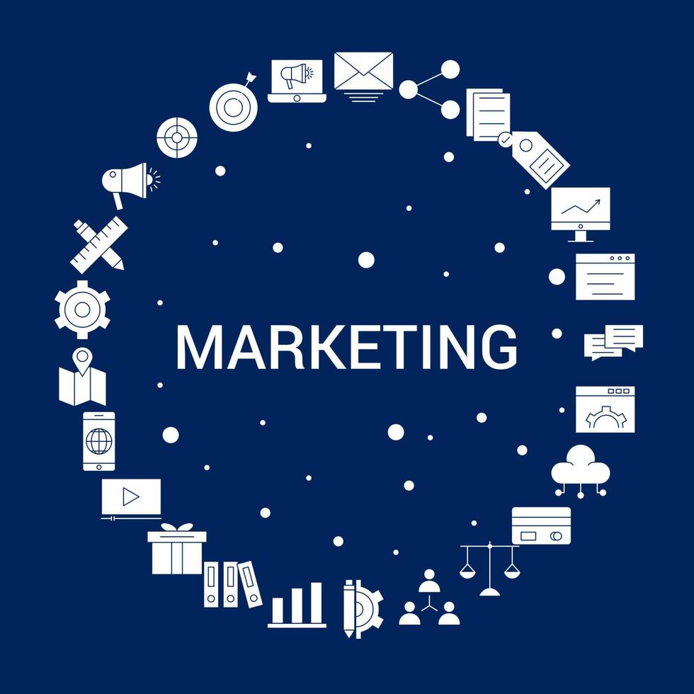 Creative Marketing icon Background vector