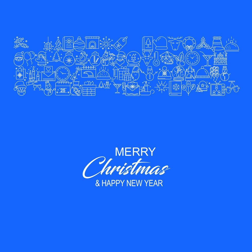Merry Christmas Icon banner Template Creative background vector