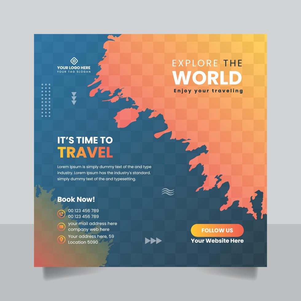 Business banner design for social media post template vector