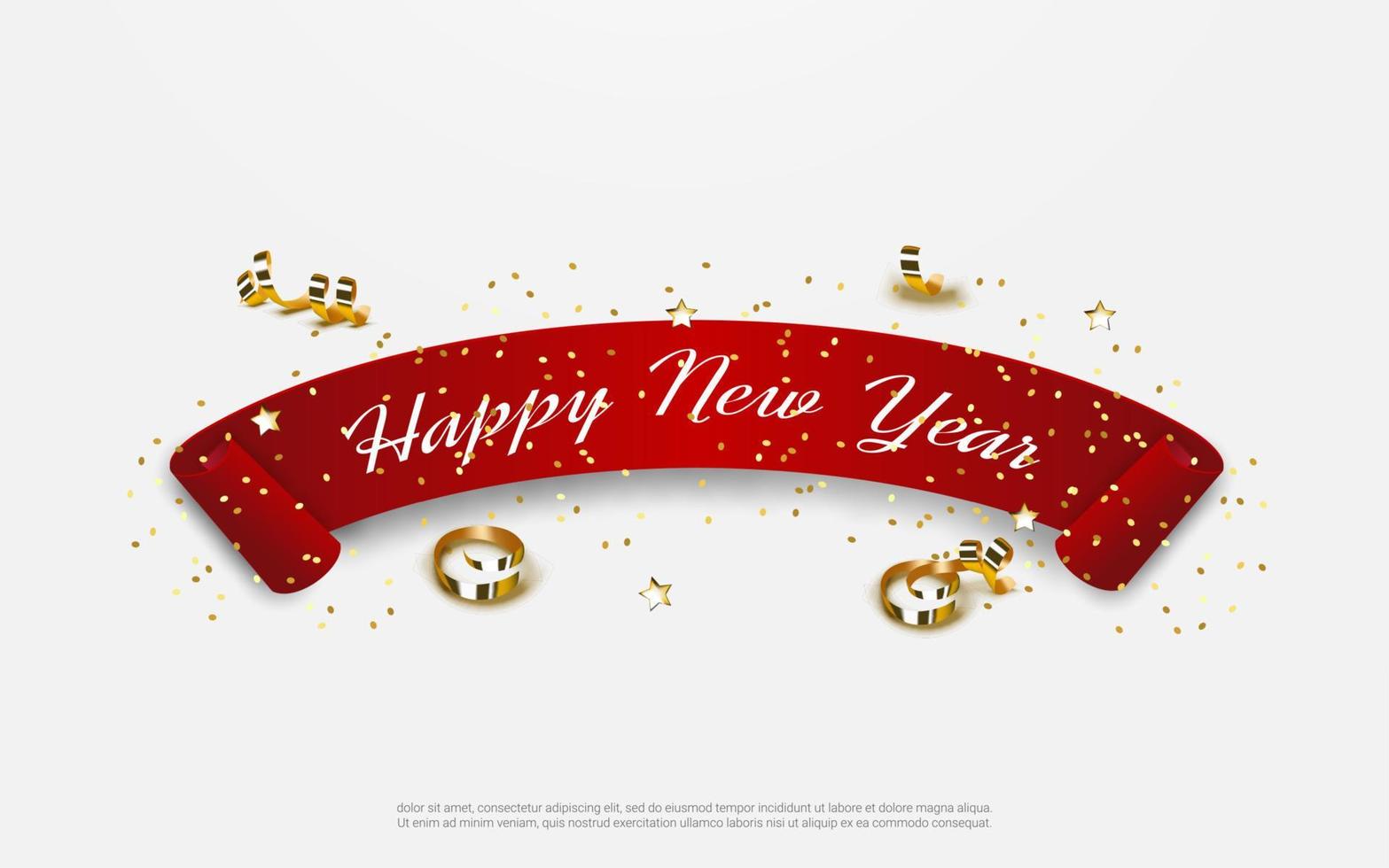 Happy new year lettering background vector