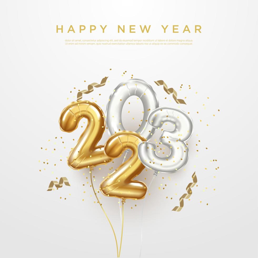 Happy new year 2023 background vector