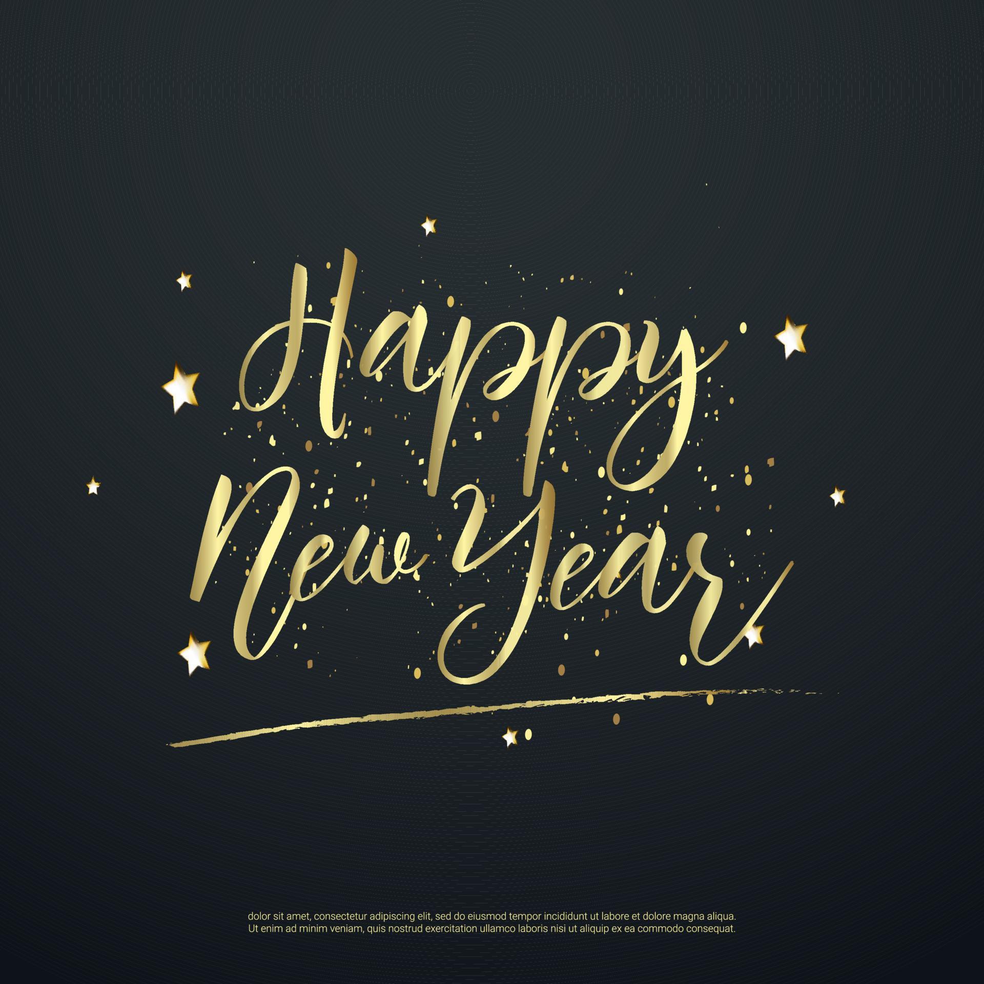 Happy new year lettering background 14203248 Vector Art at Vecteezy