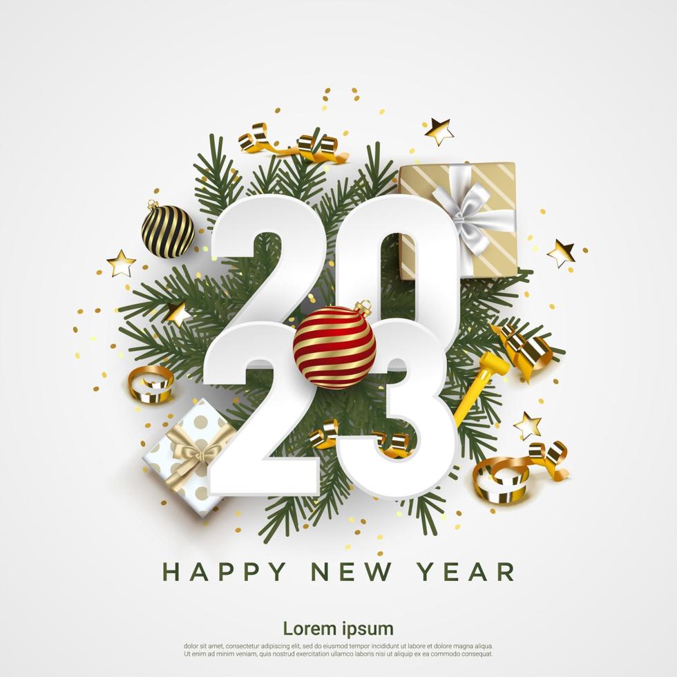 Happy new year 2023 background vector