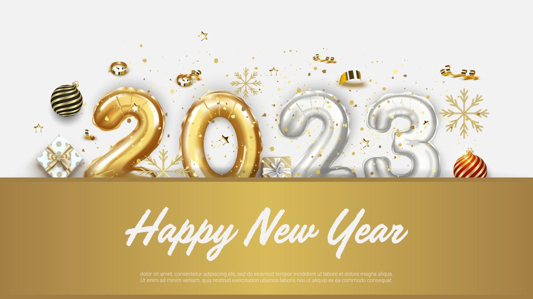 Happy new year 2023 background vector