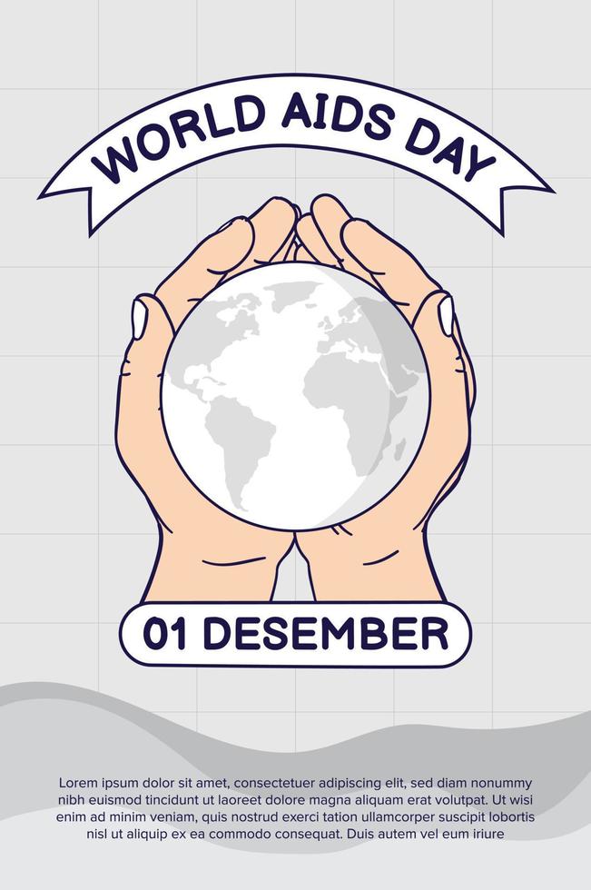 World Aids Day Social Media Design Post Background Stories vector