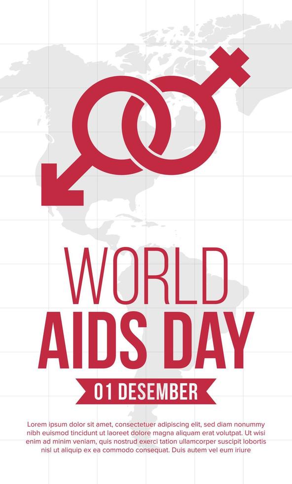 World Aids Day Social Media Design Post hiv background poster vector