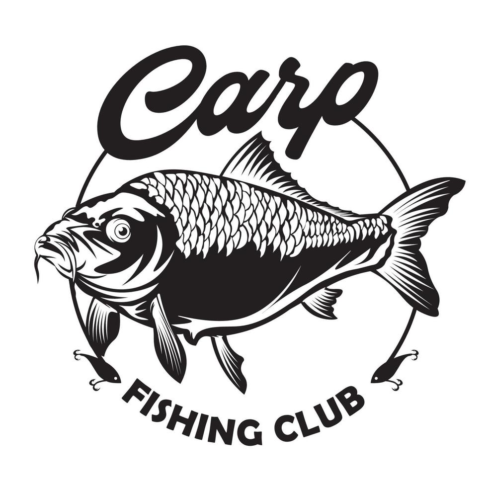 Carp fishing logo, perfect for fish supplier company and brand