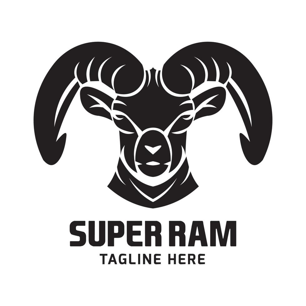 Brave Ram head vector illustration, perfect for company and brand product logo design